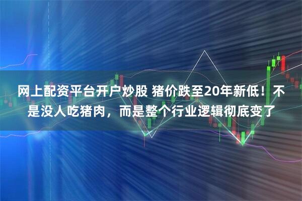 网上配资平台开户炒股 猪价跌至20年新低!不是没人吃猪肉,而是整个行业逻辑彻底变了